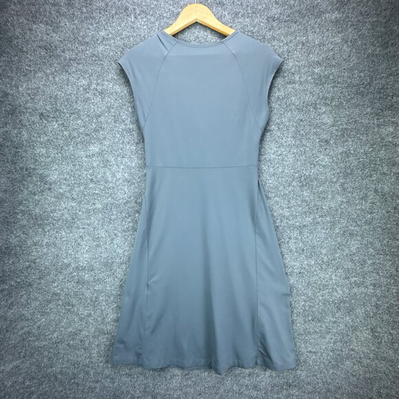 Patagonia Bandha Twist Front Dress Womens Medium Gray Stretchy Flowy‎ Cap Sleeve - Picture 4 of 13